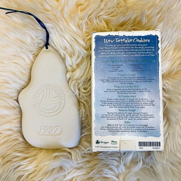 1997 Longaberger Pottery Cookie Mold Series “Snow Friends”-VINTAGE “Chilly” - Picture 2 of 2